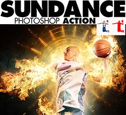 极品PS动作－线光火影：SunDance Photoshop Action